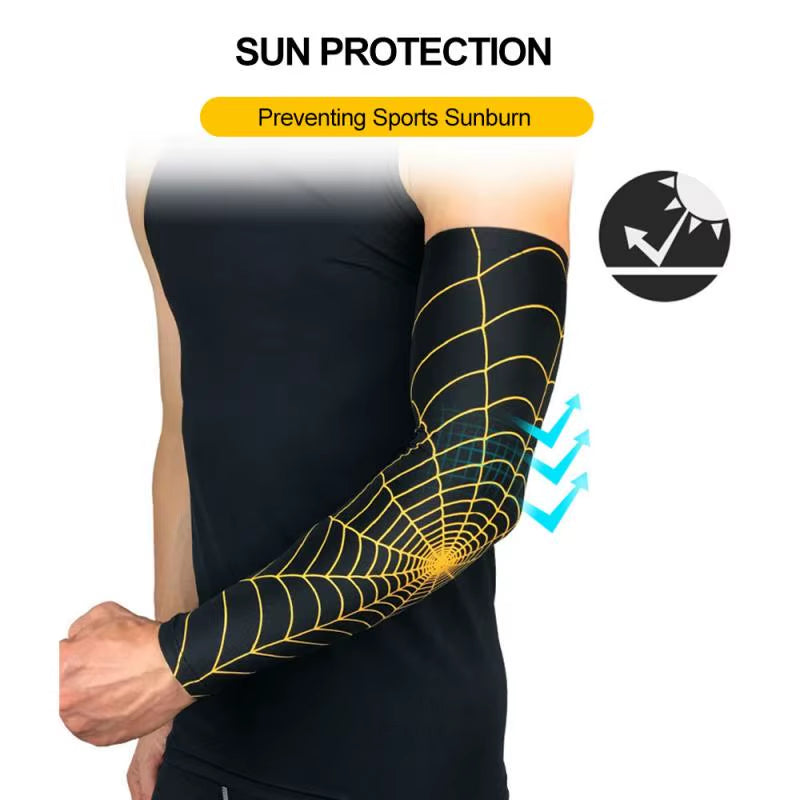 Breathable Quick-Dry UV Protection Arm Sleeves for Basketball and Cycling - Fitness Elbow Pads and Arm Warmers
