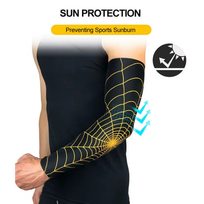 Breathable Quick-Dry UV Protection Arm Sleeves for Basketball and Cycling - Fitness Elbow Pads and Arm Warmers