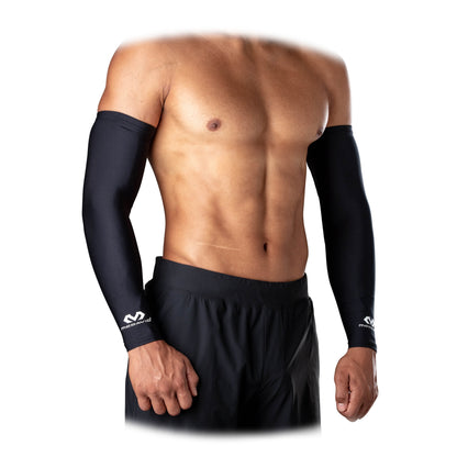 Unisex Sport Compression Arm Sleeves - Black, Size L/XL