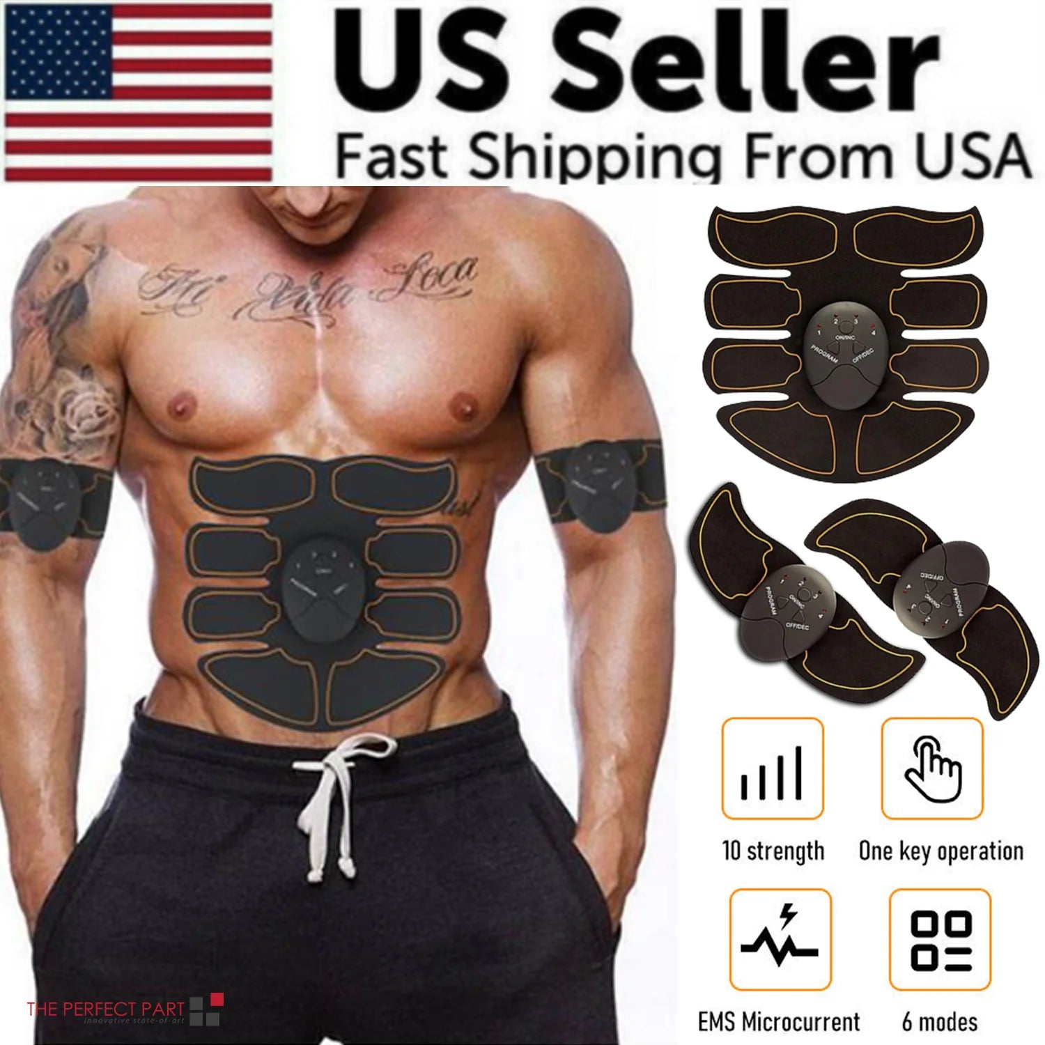 Abdominal Muscle Toning EMS Stimulator and Fitness Belt