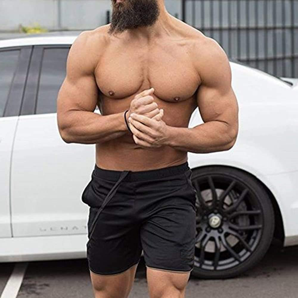 Men's Fitted Gym Shorts for Boxing, Running, and Bodybuilding Training