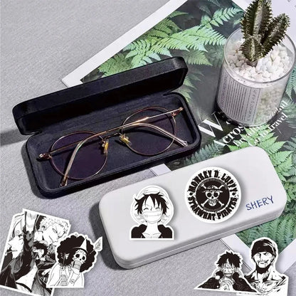 Anime ONE PIECE Sticker Set - 10/30/65 Pieces - Waterproof Black and White Stickers for Kids, DIY Projects, Graffiti, Motorcycles, Skateboards, and Laptops