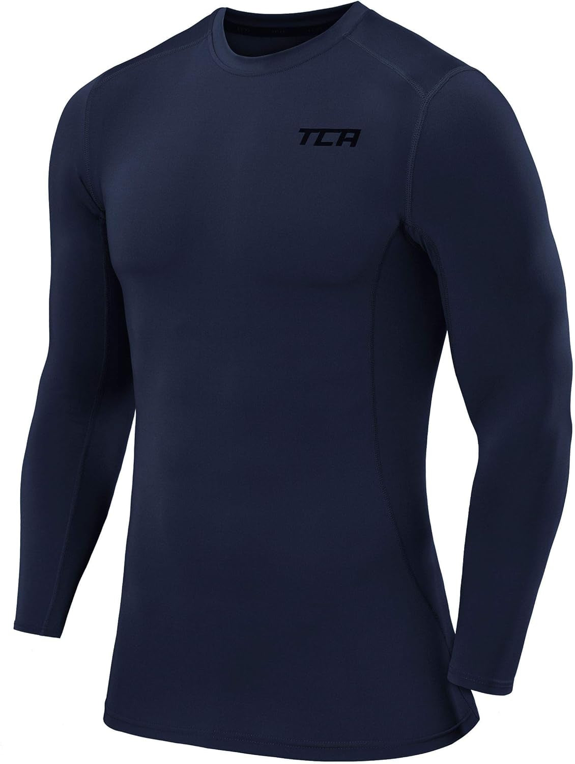 Men's and Boys' Long Sleeve Compression Athletic Shirt - Navy Eclipse, XL (12-14 Years)