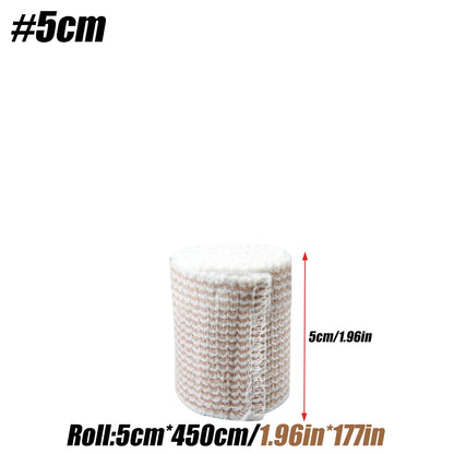 Cotton Compression Elastic Bandage Wrap - Latex-Free Support for Sports Injuries and Foot Sprains