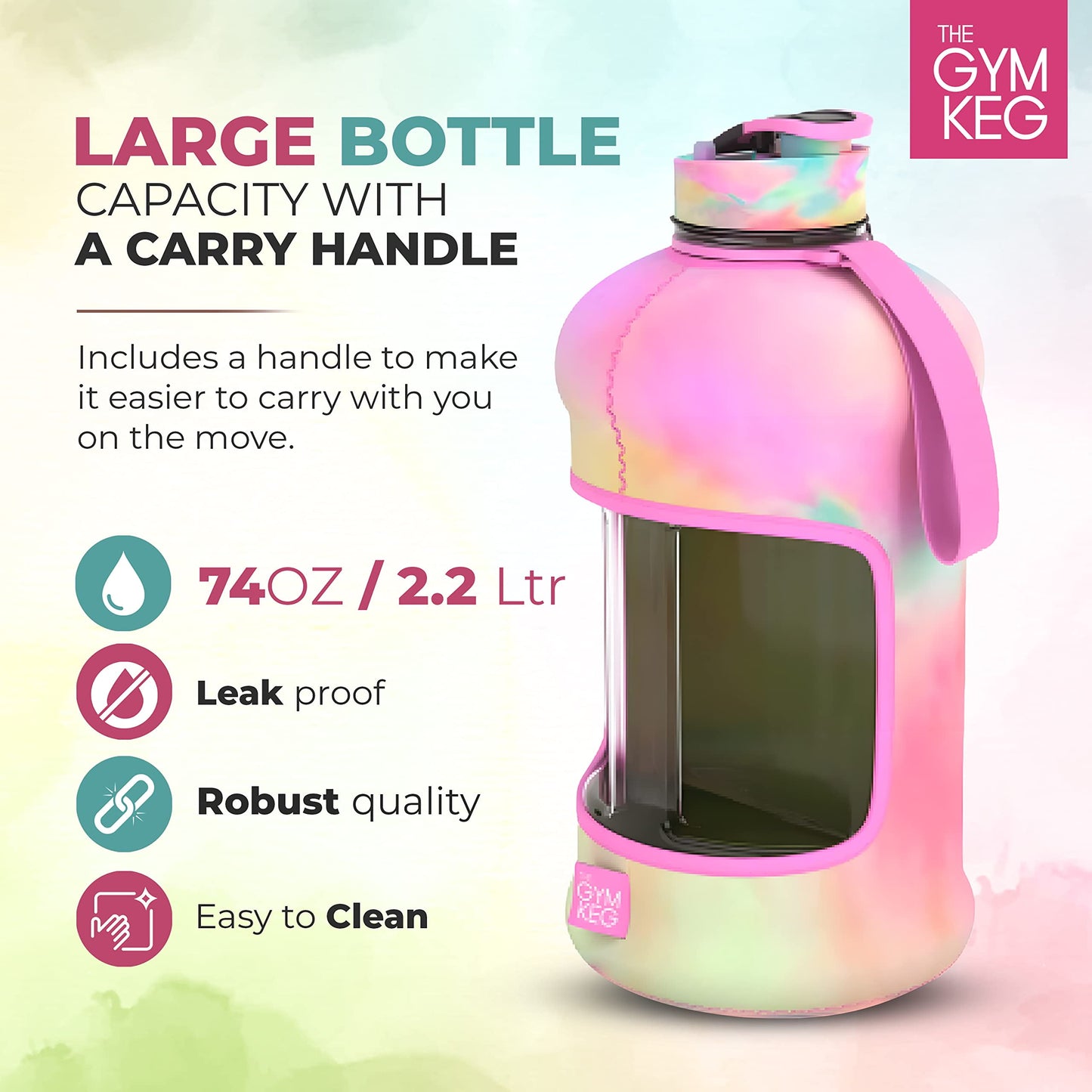 2.2 Liter Sports Water Bottle