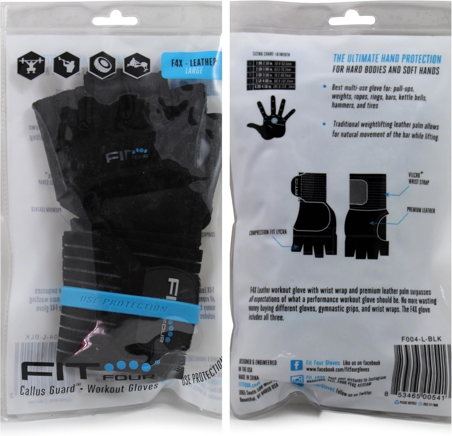 F4X Spartan Full Leather Palm Callus Guard Workout Gloves for Weightlifting and Cross Training