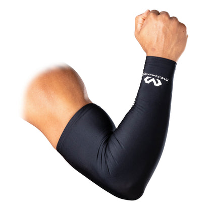 Unisex Sport Compression Arm Sleeves - Black, Size L/XL
