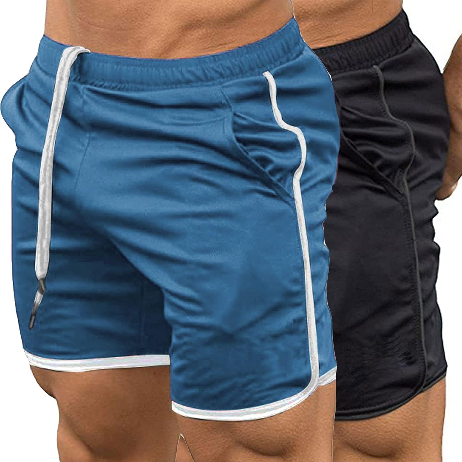 Men's Fitted Gym Shorts for Boxing, Running, and Bodybuilding Training